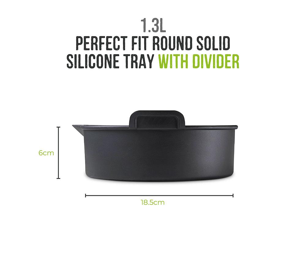 TOWER T843094 Non-stick Round Air Fryer Tray with Divider - Black image number 8 of 10