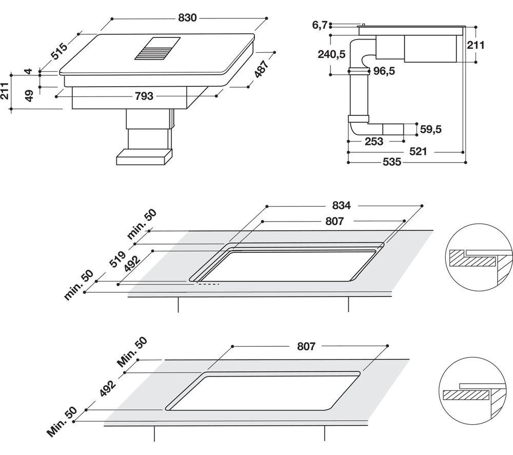 HOTPOINT PVH 92 B K/F KIT 83 cm Electric Induction Hob - Black image number 10 of 10
