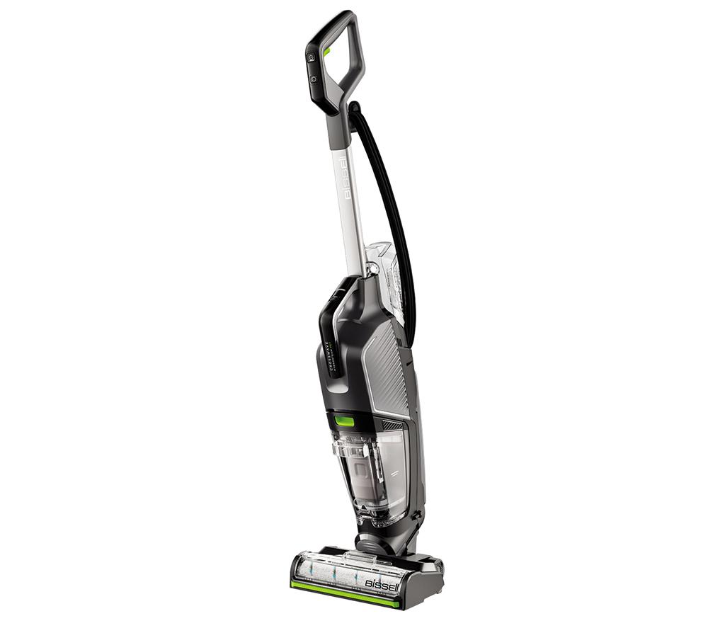 Image of BISSELL CrossWave HydroSteam Pet 3517E Upright Wet & Dry Vacuum Cleaner - Black & Silver, Black,Silver/Grey