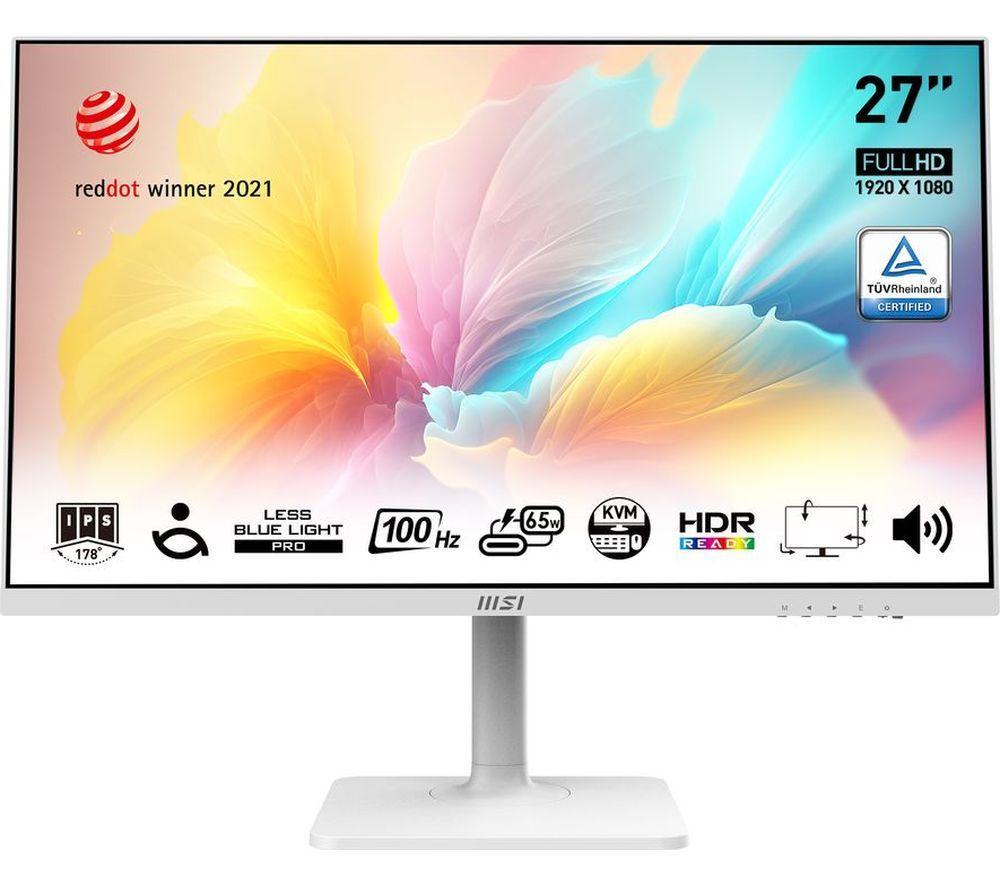 MSI Modern MD272XPW Full HD 27 IPS LCD Monitor - White, White