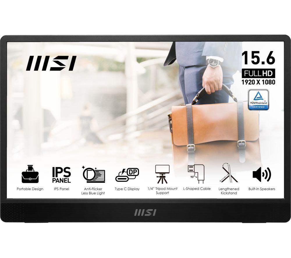 MSI PRO MP161 E2 Full HD 15.6 IPS LED Portable Monitor - Black, Black
