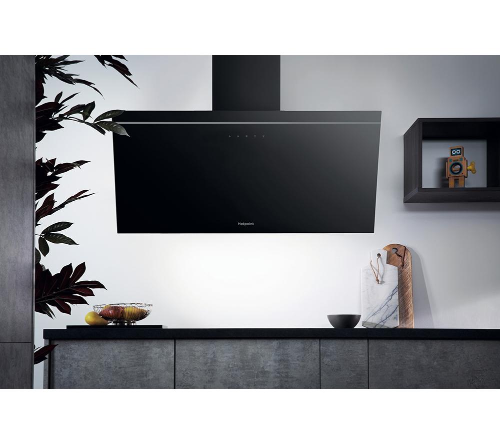 HOTPOINT PHVP 82F LT K Chimney Cooker Hood - Black image number 3 of 6