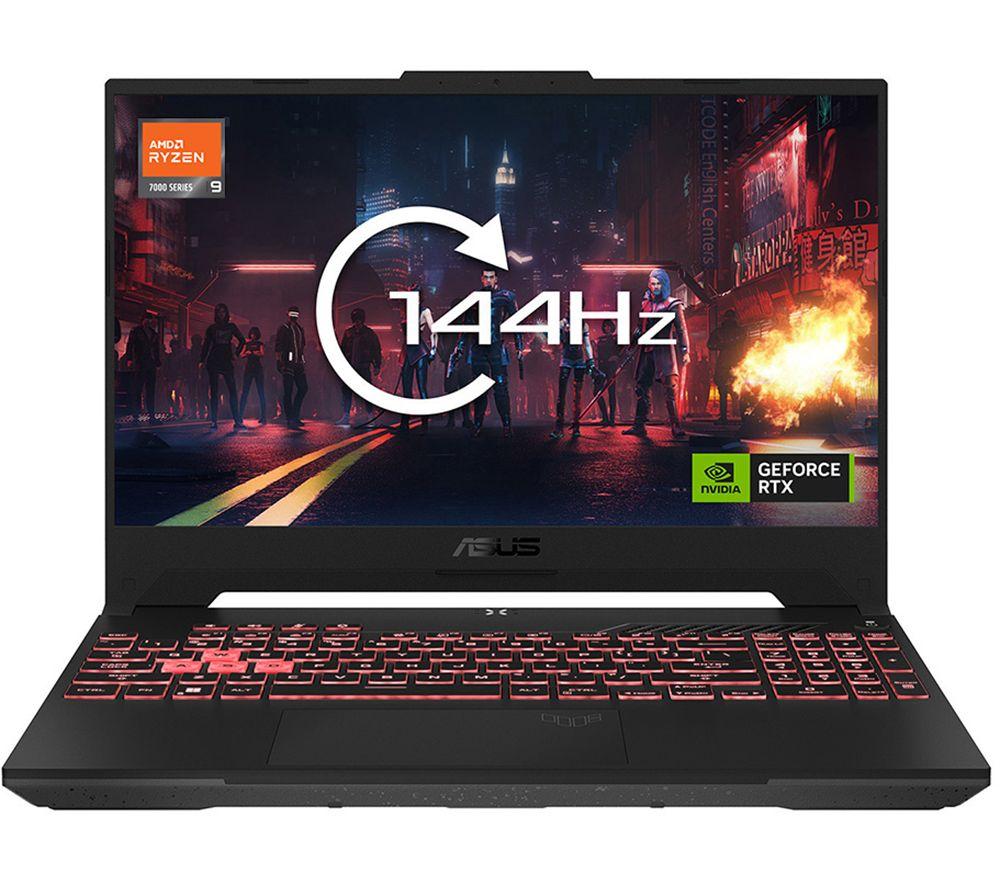 ASUS TUF Gaming A15 15.6 Gaming Laptop - AMD Ryzen 9, RTX 4070, 1 TB SSD, Black,Silver/Grey