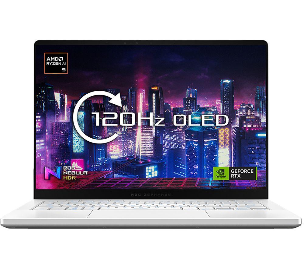 ASUS ROG Zephyrus G14 14 Gaming Laptop - AMD Ryzen 9, RTX 4070, 1 TB SSD, White