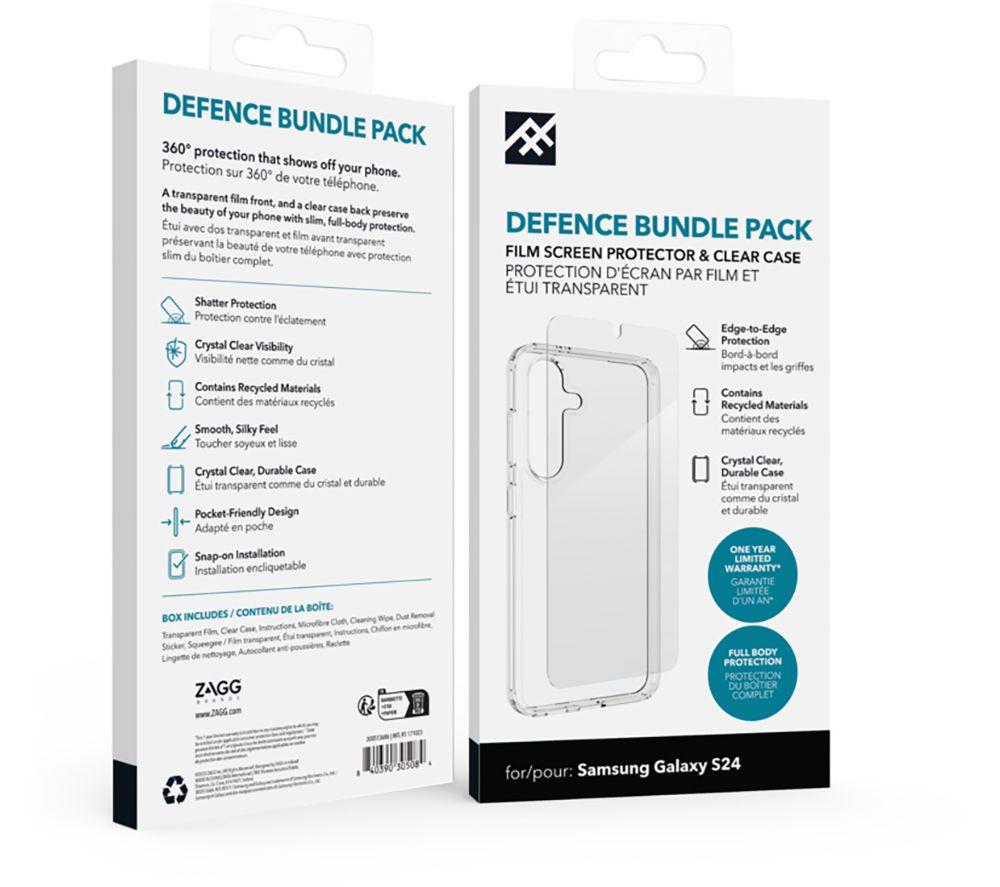 DEFENCE Galaxy S24+ Case & Screen Protector Bundle - Clear image number 3 of 4