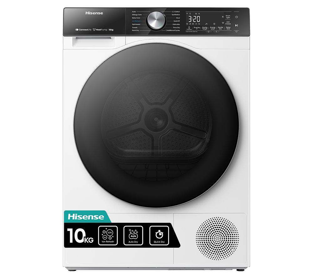 HISENSE 5S Series DH5S102BW WiFi-enabled 10 kg Heat Pump Tumble Dryer - White