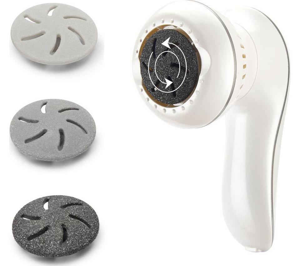 RIO 60 Second Spa Pedi Electric Foot File - White