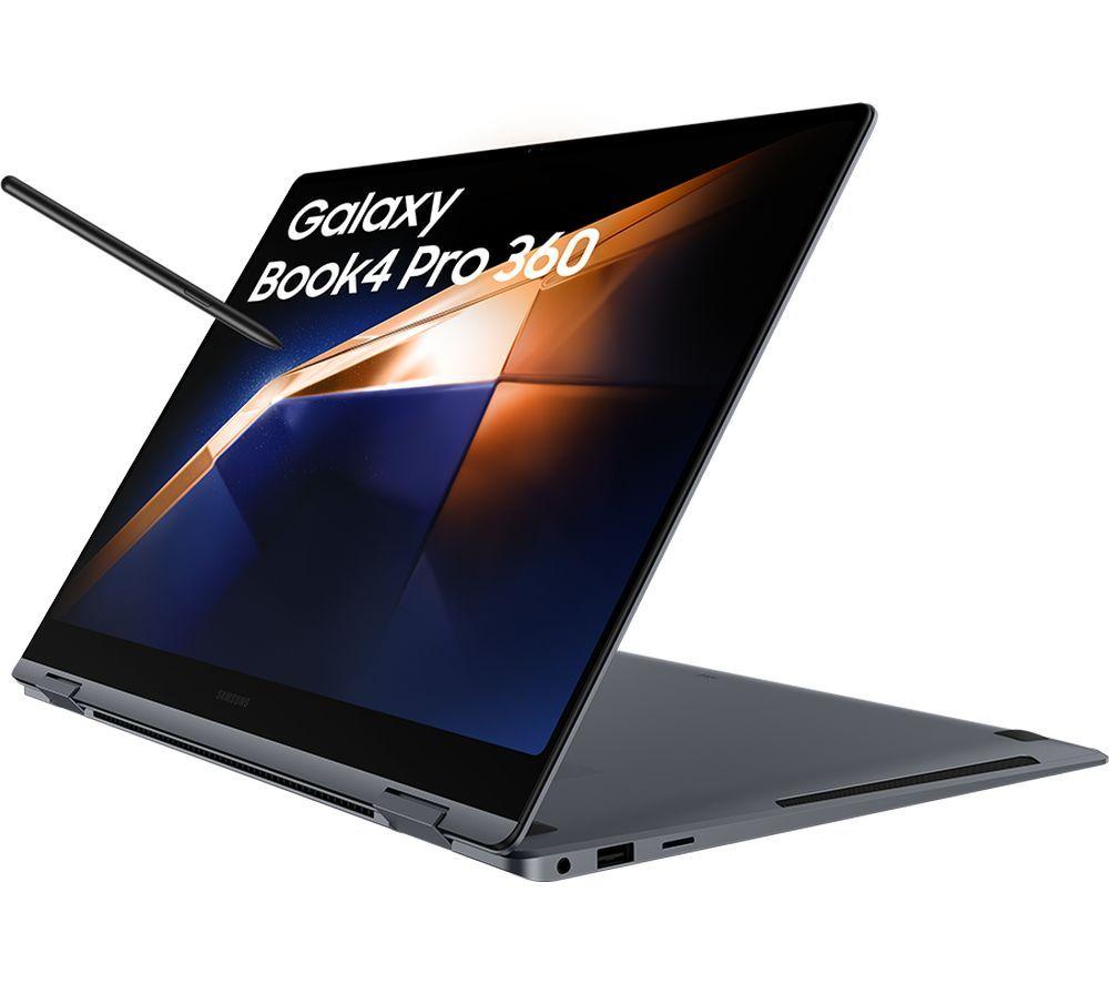 SAMSUNG Galaxy Book4 Pro 360 16" 2 in 1 Laptop - Intel®Core Ultra 7, 1 TB SSD, Grey, Silver/Grey