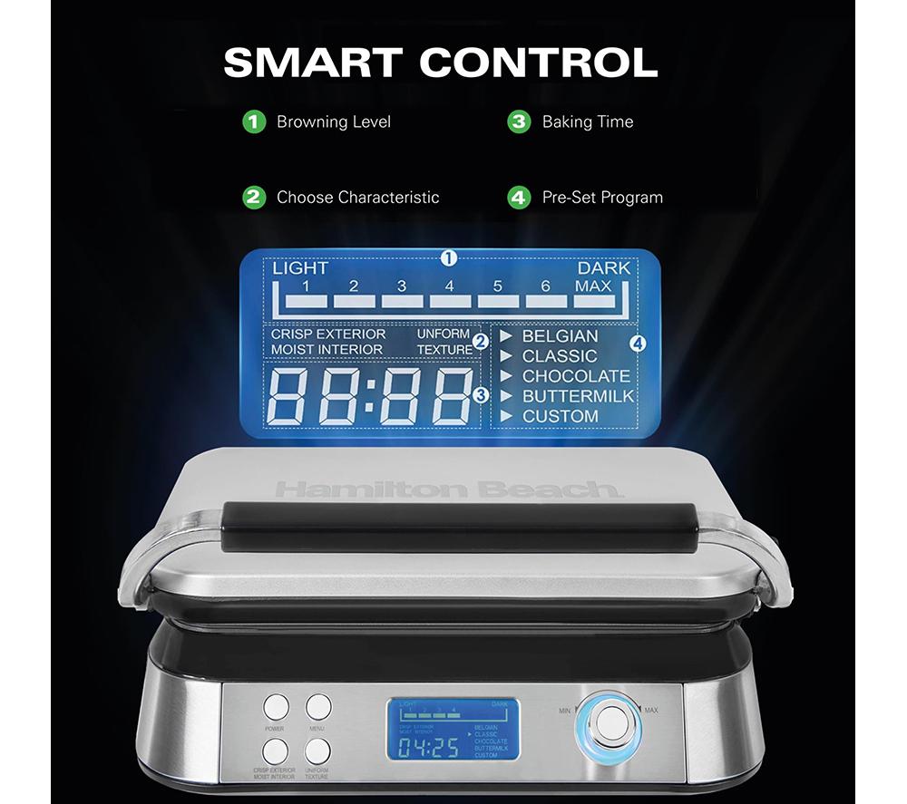 HAMILTON BEACH Pro Smart HB5403T Waffle Maker - Silver image number 8 of 12