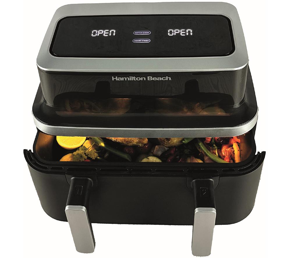 HAMILTON BEACH VisionCook HB700VCGS Dual Air Fryer - Black & Silver image number 6 of 19