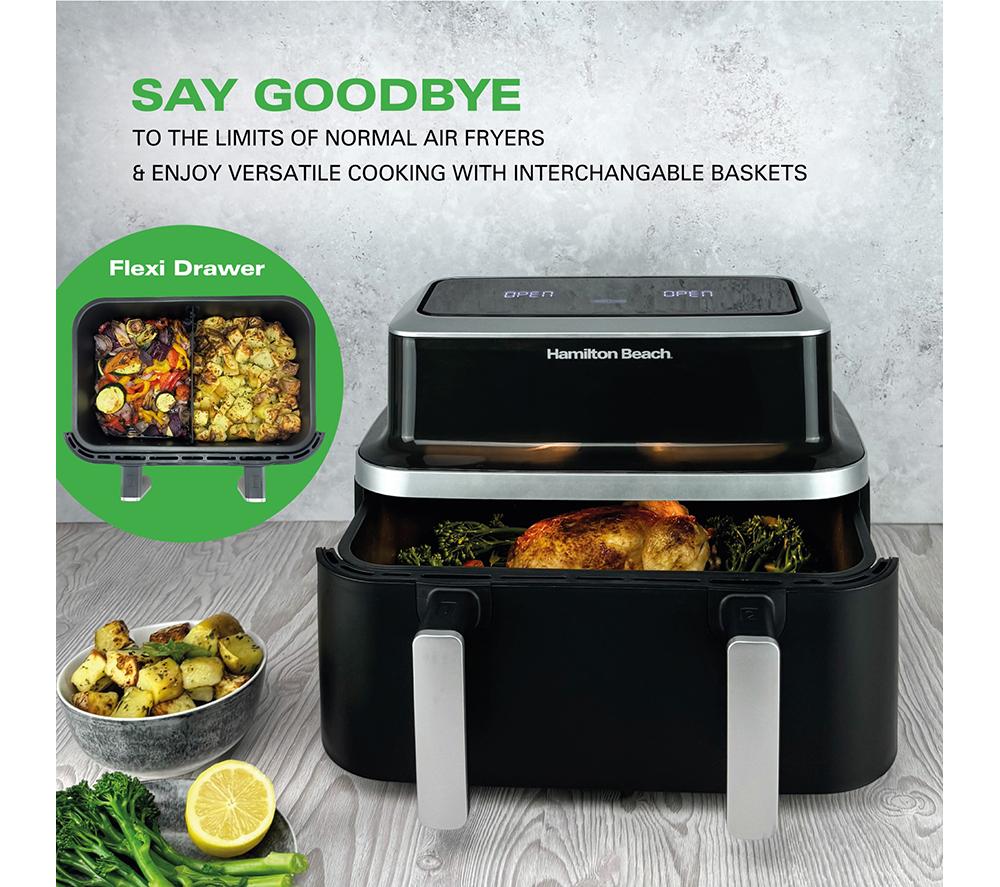 HAMILTON BEACH VisionCook HB700VCGS Dual Air Fryer - Black & Silver image number 11 of 19