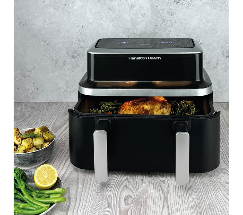 HAMILTON BEACH VisionCook HB700VCGS Dual Air Fryer - Black & Silver image number 15 of 19