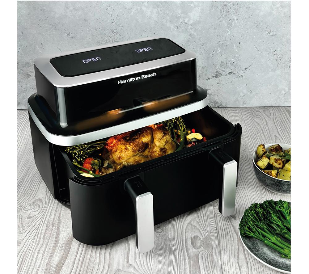 HAMILTON BEACH VisionCook HB700VCGS Dual Air Fryer - Black & Silver image number 16 of 19