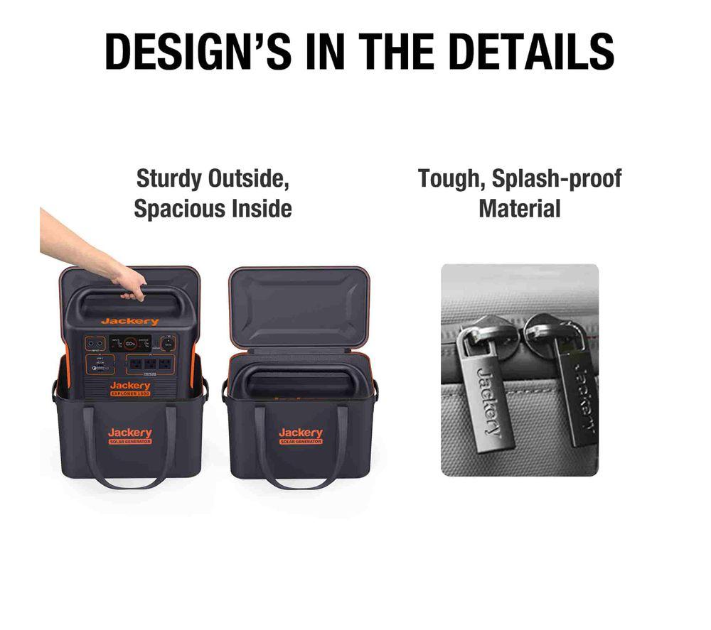 JACKERY Explorer 1500 Power Station Carry Case - Dark Grey image number 7 of 8
