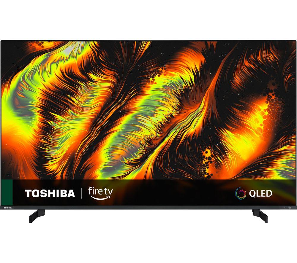 TOSHIBA Fire TV 43QF5D53DB 4K Ultra HD HDR QLED TV with Alexa, Black