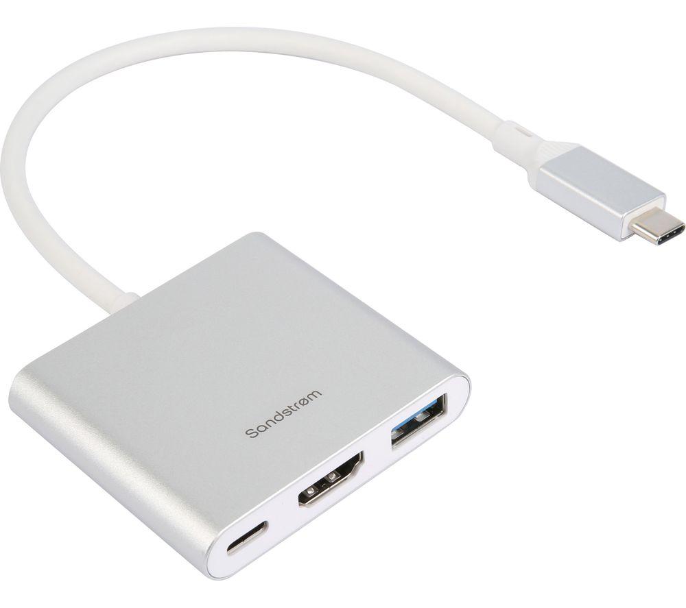 SANDSTROM S3IN1AP25 3-port USB Type-C Connection Hub