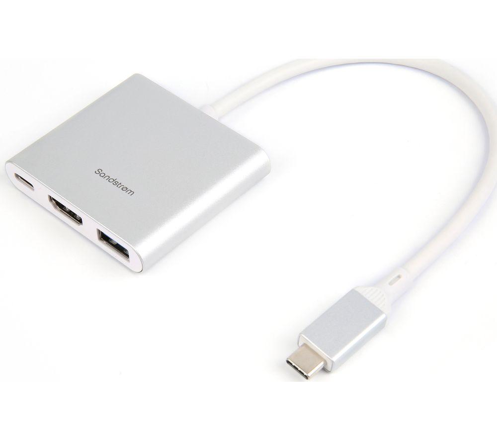 SANDSTROM S3IN1AP25 3-port USB Type-C Connection Hub image number 2 of 4