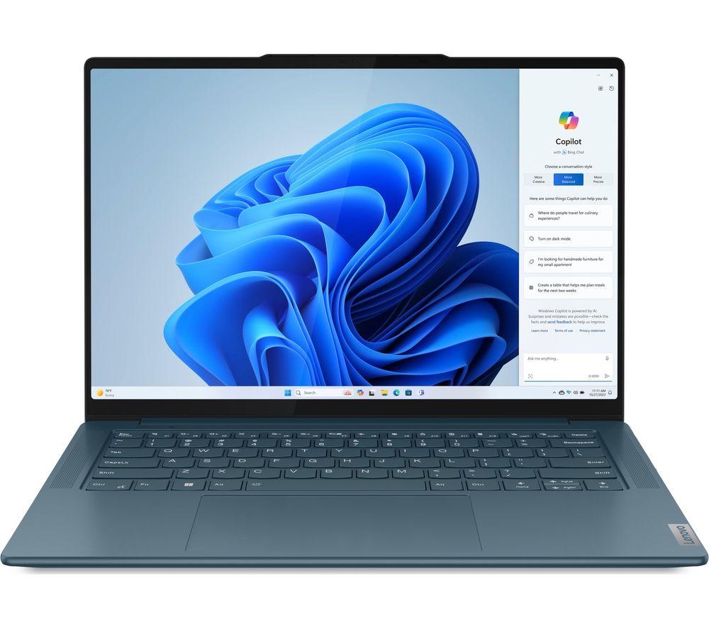 LENOVO Yoga Pro 7 14" Laptop - Intel®Core Ultra 7, 1 TB SSD, Teal, Blue