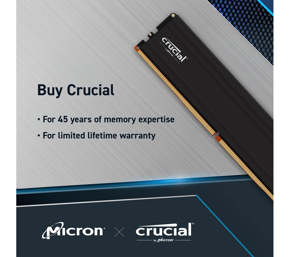 CRUCIAL Pro 64 GB 5600 MHz DDR5 Memory Kit - 32 GB x 2 image number 6 of 13