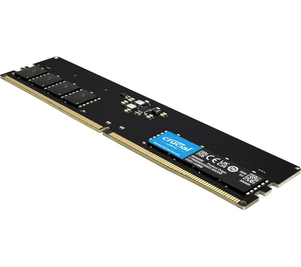 Crucial RAM 32GB DDR5 5200MHz (or 4800MHz) Desktop Memory CT32G52C42U5, Black