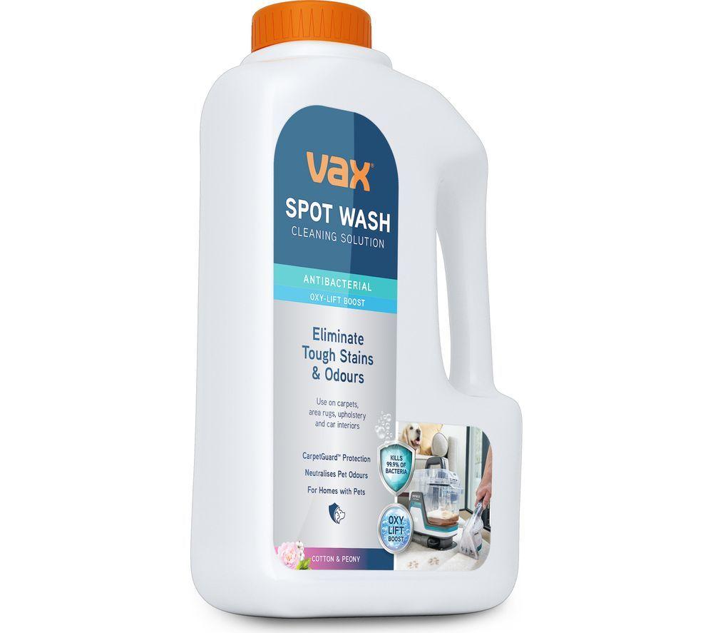 VAX Spot Wash Antibacterial Carpet Cleaning Solution - 1.5 litre, Cotton & Peony