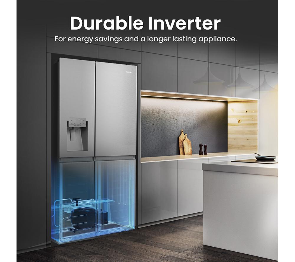 HISENSE PureFlat Infinite RS818N4TIC American-Style Smart Fridge Freezer - Stainless Steel image number 7 of 12