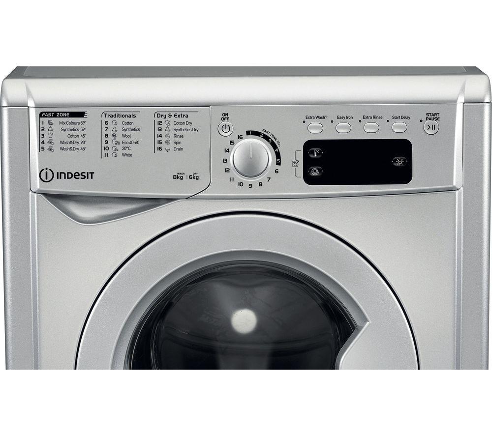 INDESIT EWDE 861483 S UK 8 kg Washer Dryer - Silver image number 2 of 4
