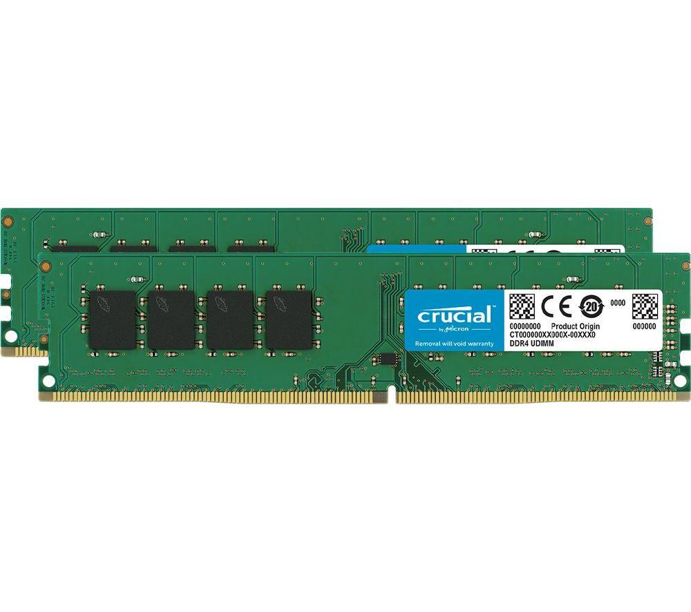 CRUCIAL 64 GB 3200 MHz DDR4 Memory Kit – 32 GB x 2