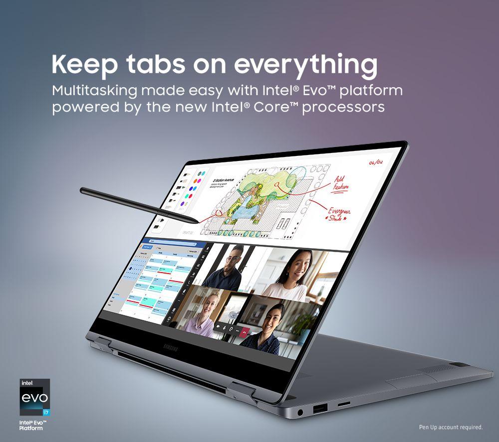 SAMSUNG Galaxy Book4 360 15.6" 2 in 1 Laptop - Intel&reg; Core&trade; 7, 512 GB SSD, Grey image number 2 of 12