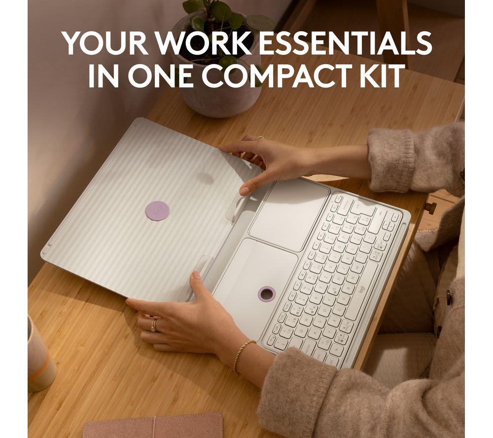 LOGITECH Casa Pop-up Desk Wireless Keyboard & Touchpad Set - Nordic Calm image number 3 of 9