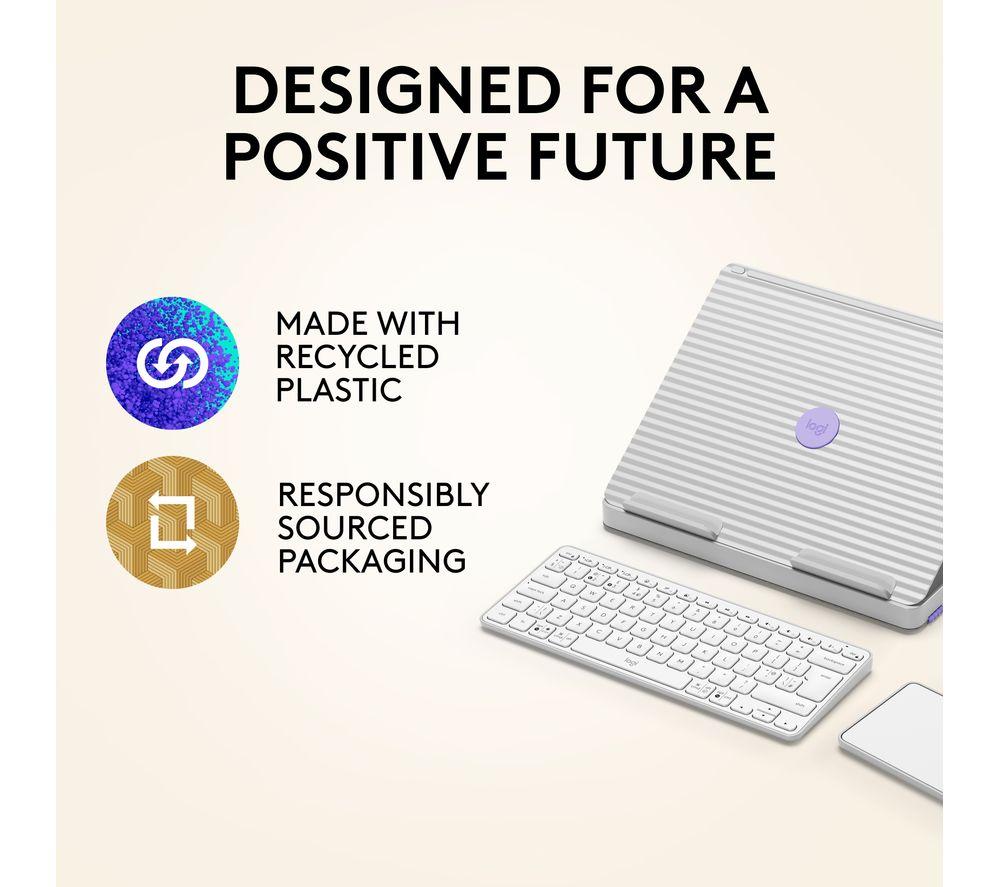 LOGITECH Casa Pop-up Desk Wireless Keyboard & Touchpad Set - Nordic Calm image number 9 of 9