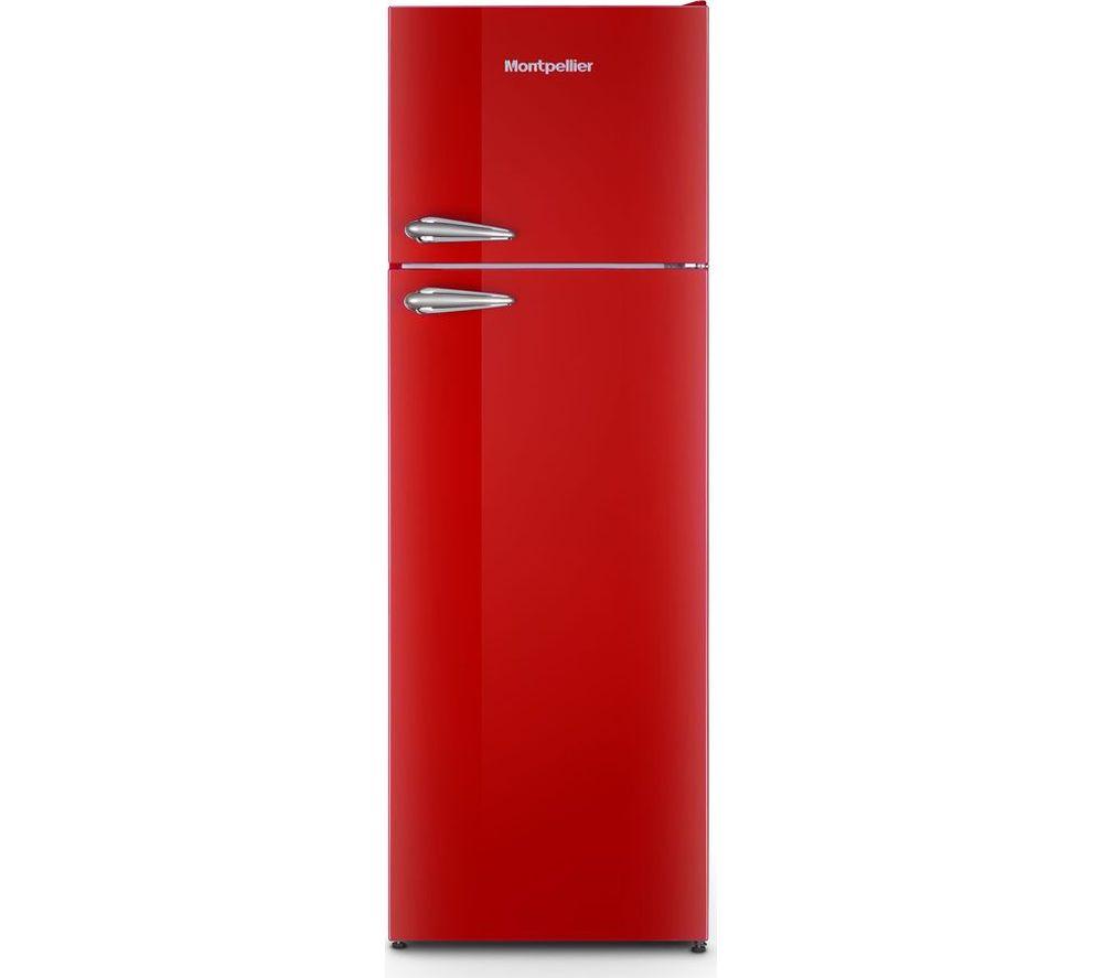 MONTPELLIER Retro MAB346ER 80/20 Fridge Freezer - Red