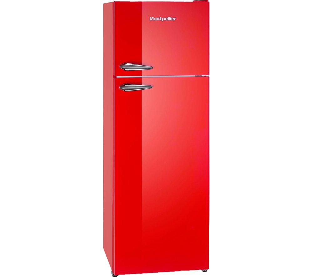 MONTPELLIER Retro MAB346ER 80/20 Fridge Freezer - Red image number 4 of 5