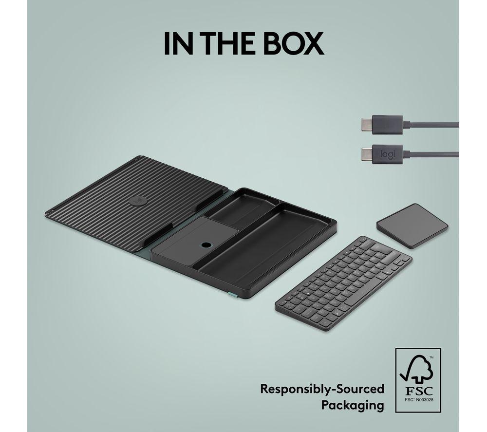 LOGITECH Casa Pop-up Desk Wireless Keyboard & Touchpad Set - Classic Chic image number 7 of 9