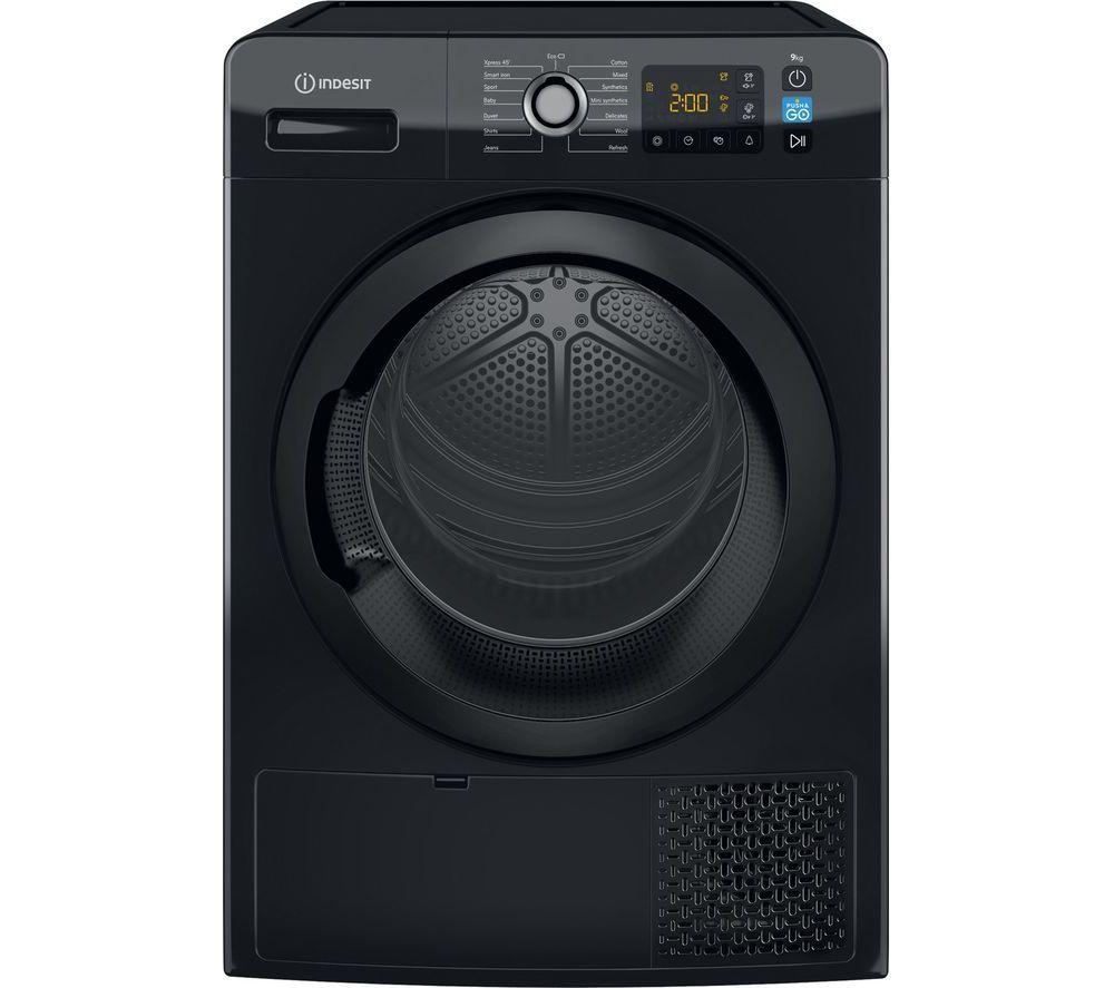 Indesit Push&Go YT M11 92B X UK 9 kg Heat Pump Tumble Dryer – Black, Black