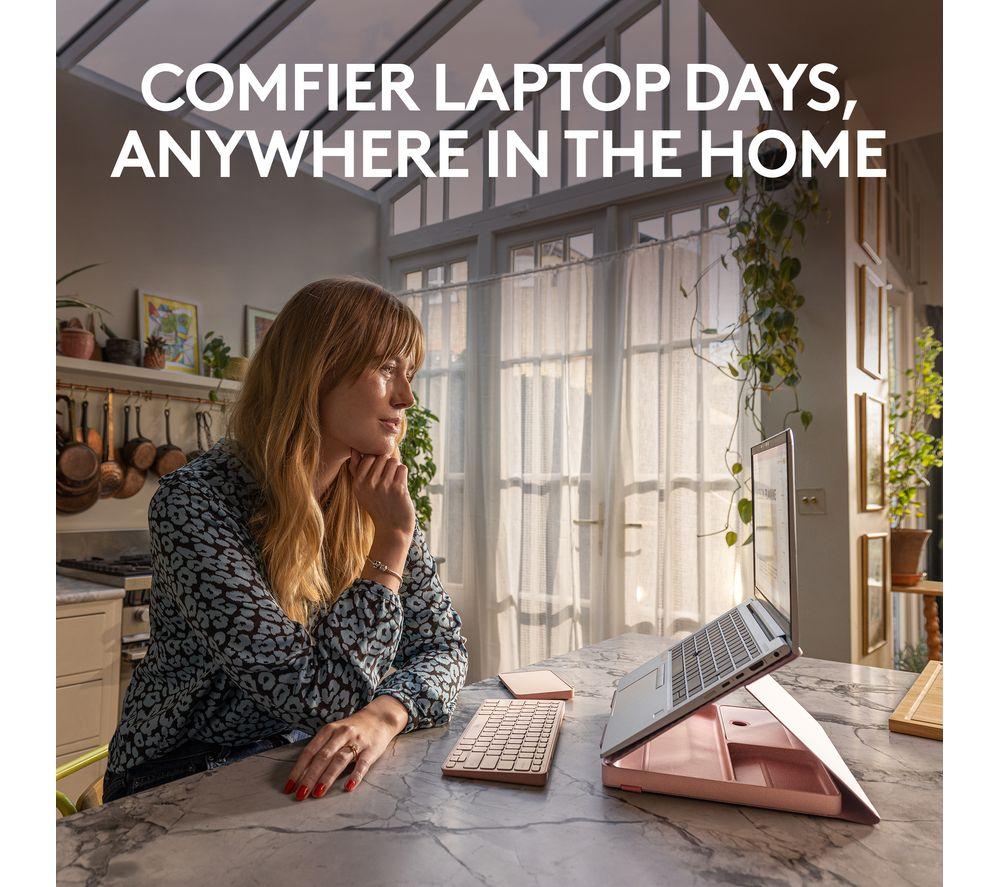 LOGITECH Casa Pop-up Desk Wireless Keyboard & Touchpad Set - Bohemian Blush image number 2 of 9