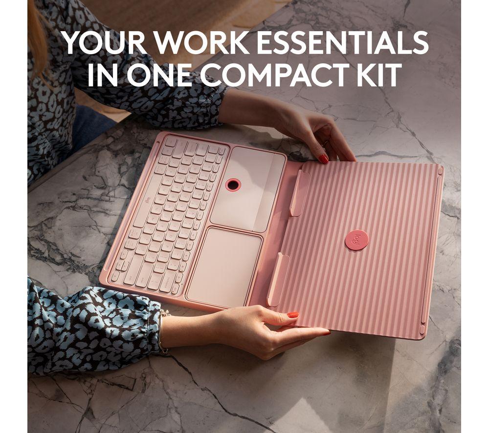 LOGITECH Casa Pop-up Desk Wireless Keyboard & Touchpad Set - Bohemian Blush image number 3 of 9
