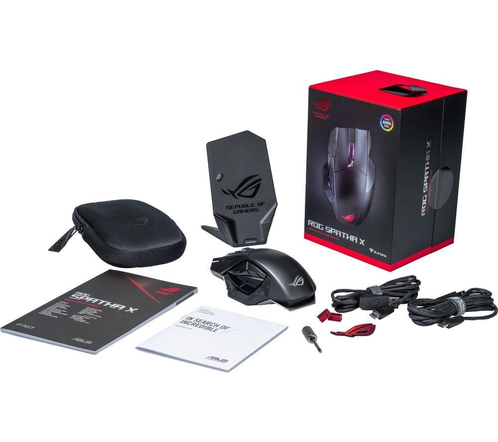 ASUS ROG Spatha X RGB Wireless Optical Gaming Mouse image number 8 of 9