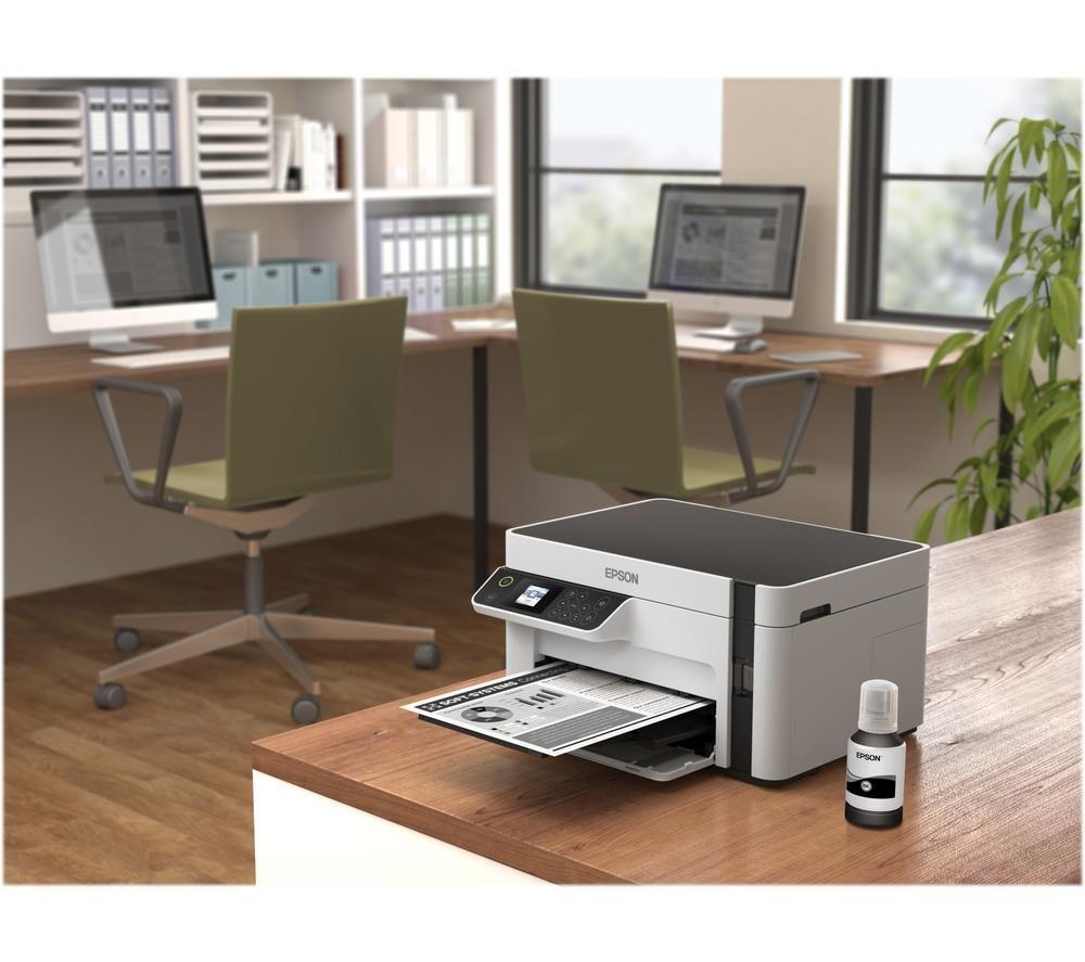 EPSON EcoTank ET-M2120 Monochrome All-in-One Wireless Inkjet Printer image number 8 of 18