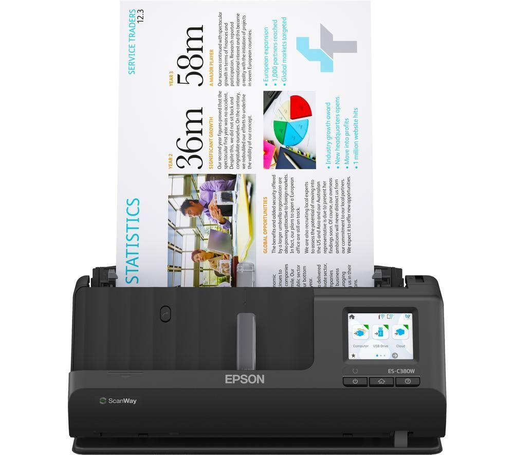 EPSON ES-C380W Document Scanner image number 4 of 12