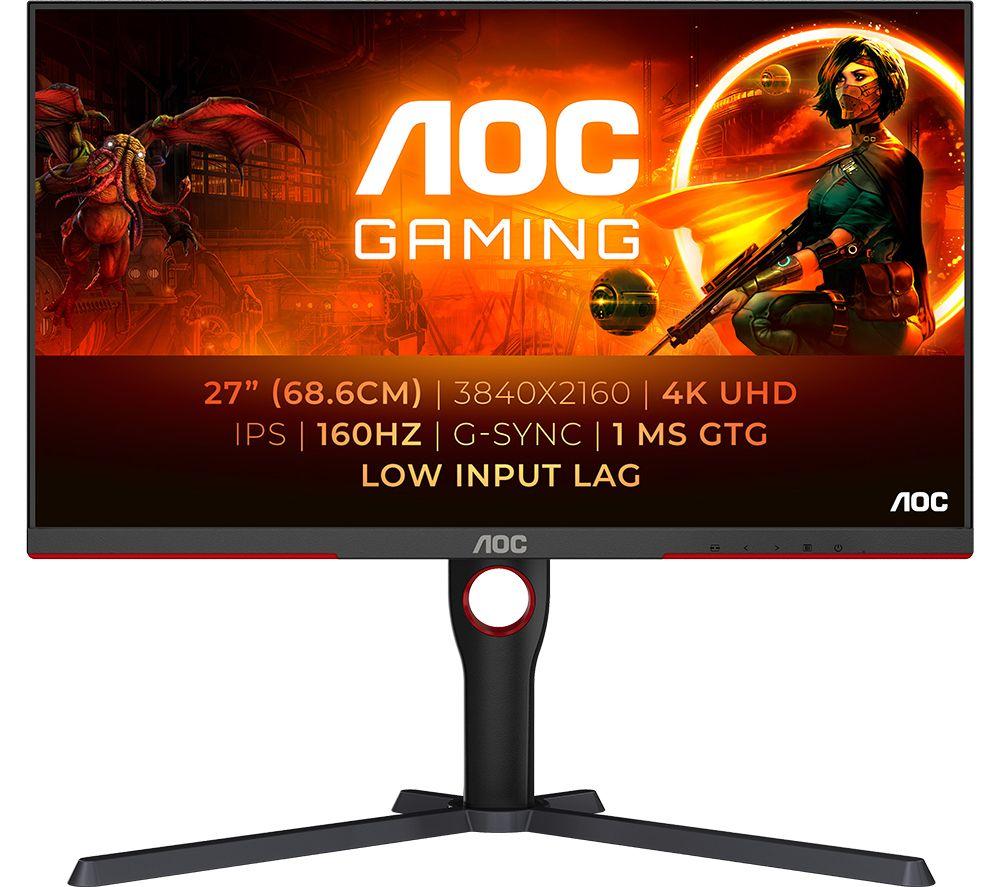 AOC U27G3X/BK 4K Ultra HD 27 IPS LED Gaming Monitor - Black, Black