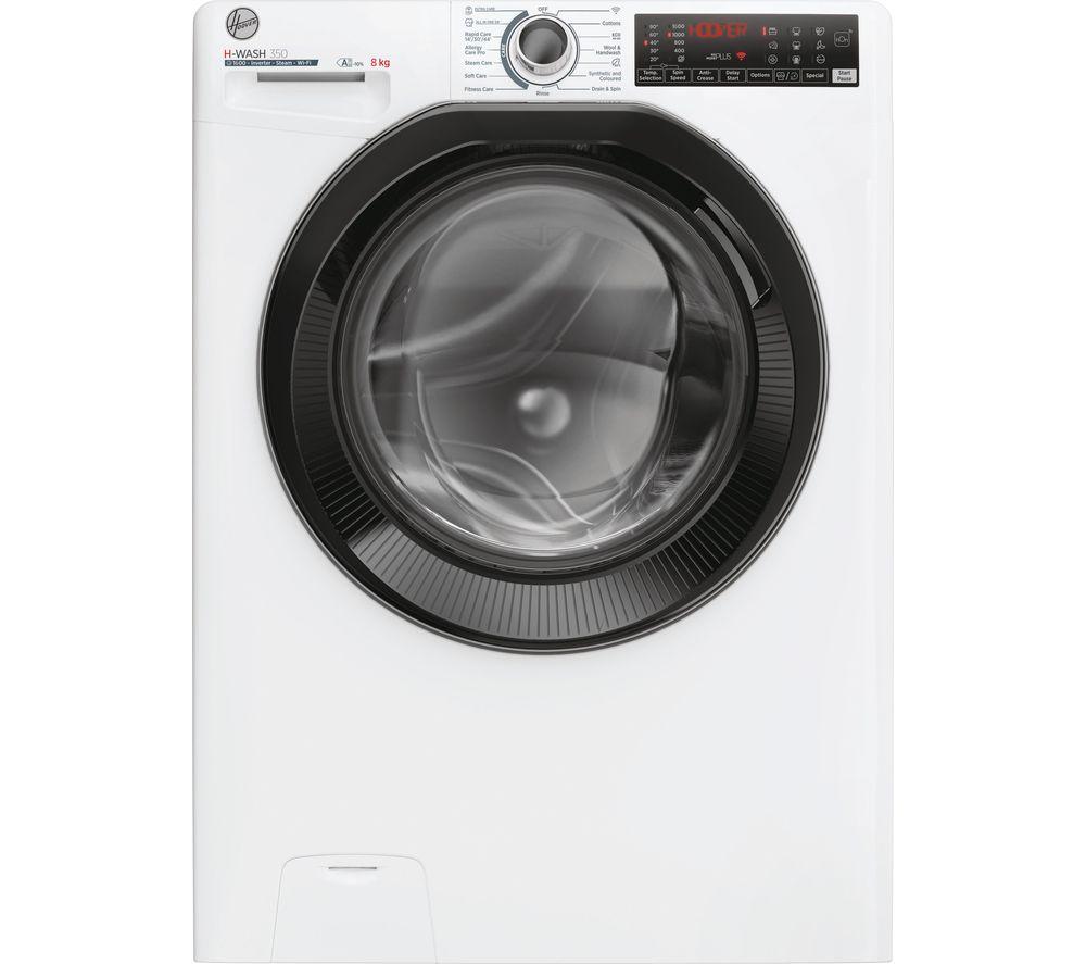 HOOVER H-Wash 350 H3WPS686TAMB6-80 WiFi-enabled 8kg 1600rpm Washing Machine – White, White