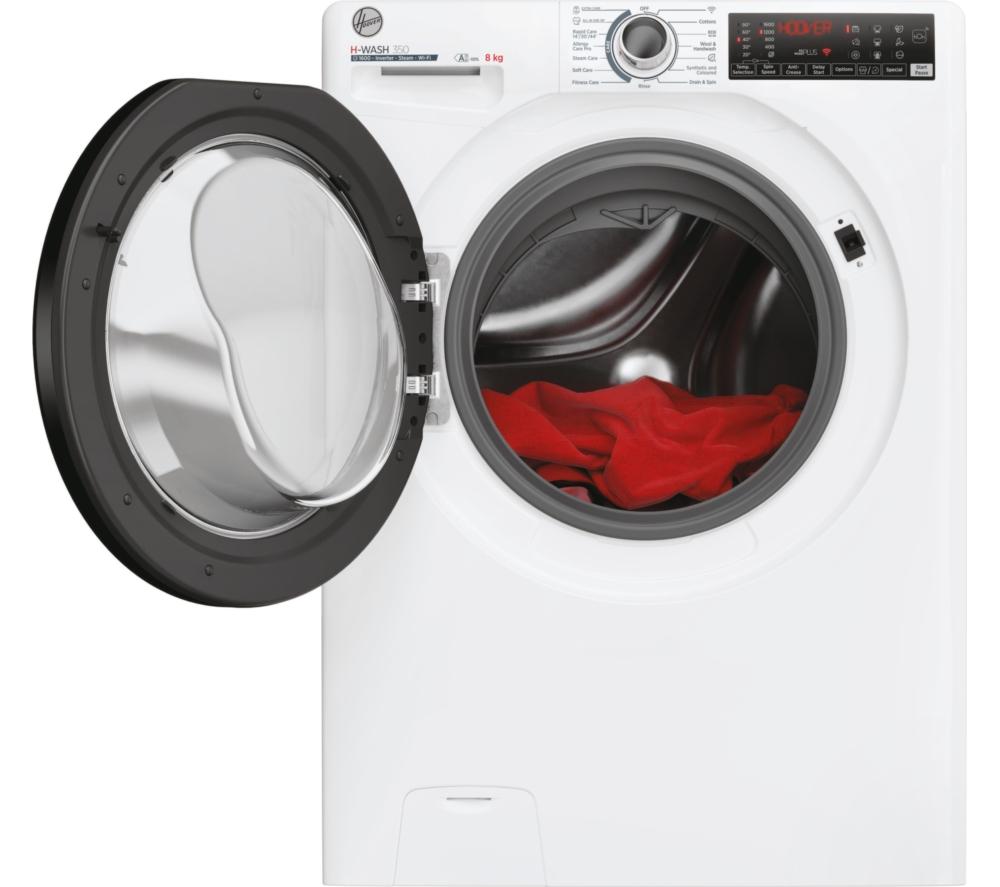 HOOVER H-Wash 350 H3WPS686TAMB6-80 WiFi-enabled 8 kg 1600rpm Washing Machine - White image number 2 of 8