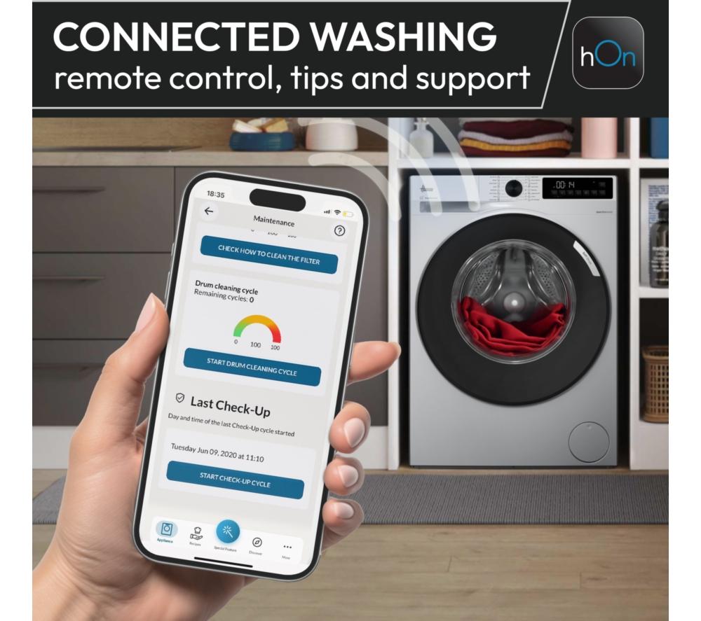 HOOVER H-Wash 350 H3WPS686TAMB6-80 WiFi-enabled 8 kg 1600rpm Washing Machine - White image number 8 of 8