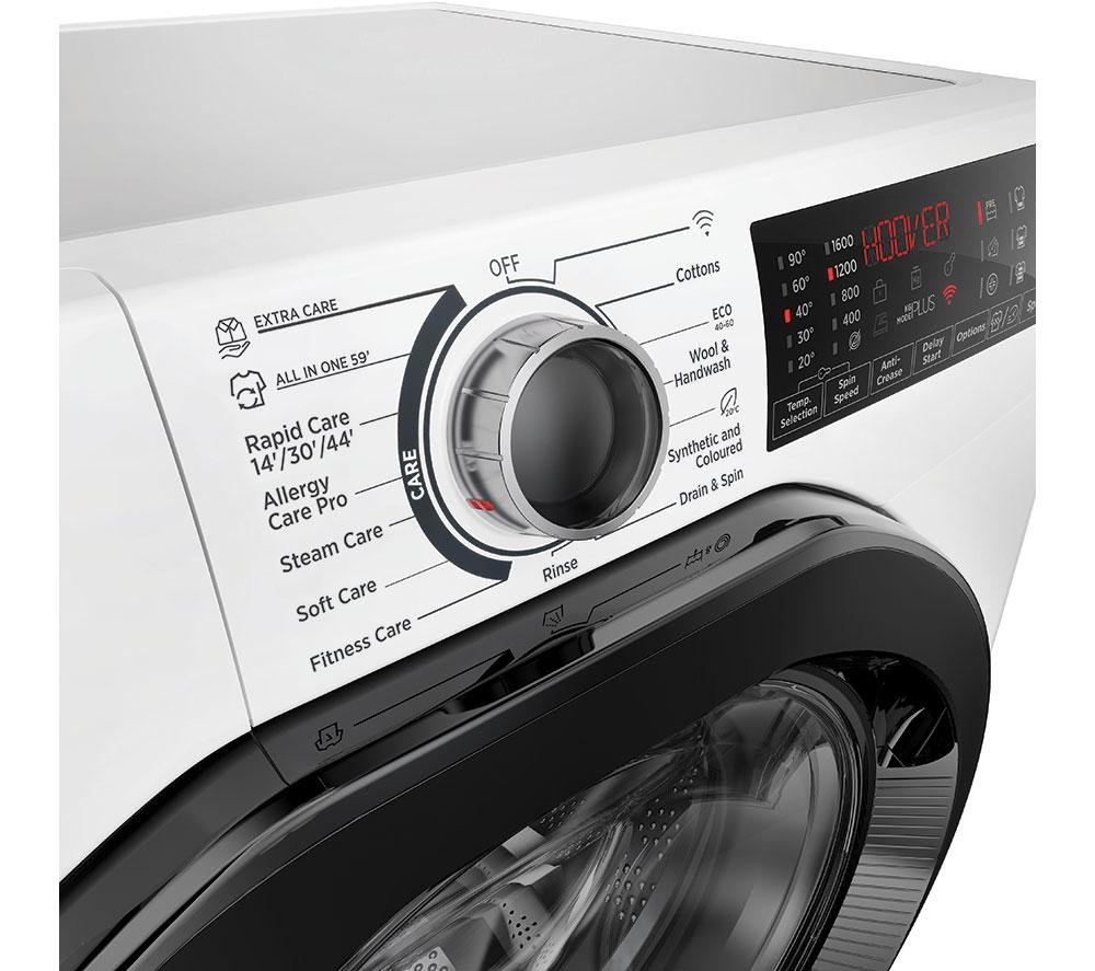 HOOVER H-Wash 350 H3WPS696TAMB6-80 WiFi-enabled 9 kg 1600rpm Washing Machine - White image number 4 of 10