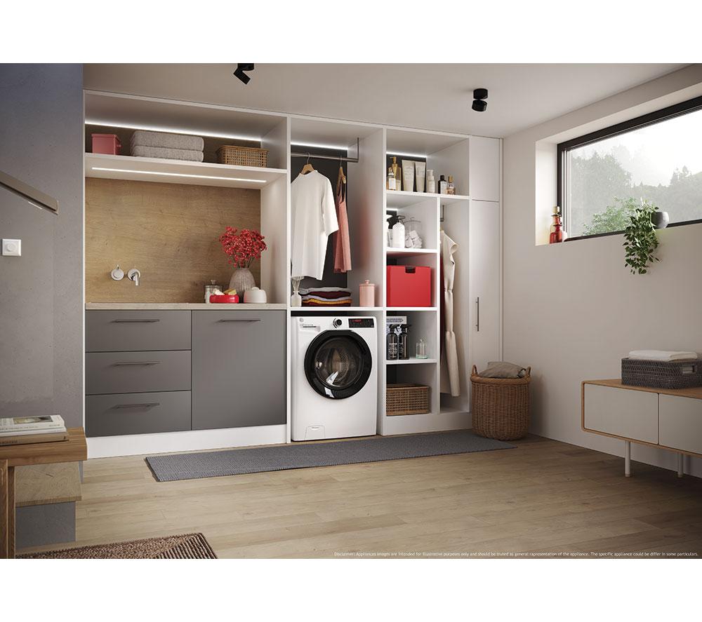 HOOVER H-Wash 350 H3WPS696TAMB6-80 WiFi-enabled 9 kg 1600rpm Washing Machine - White image number 6 of 10
