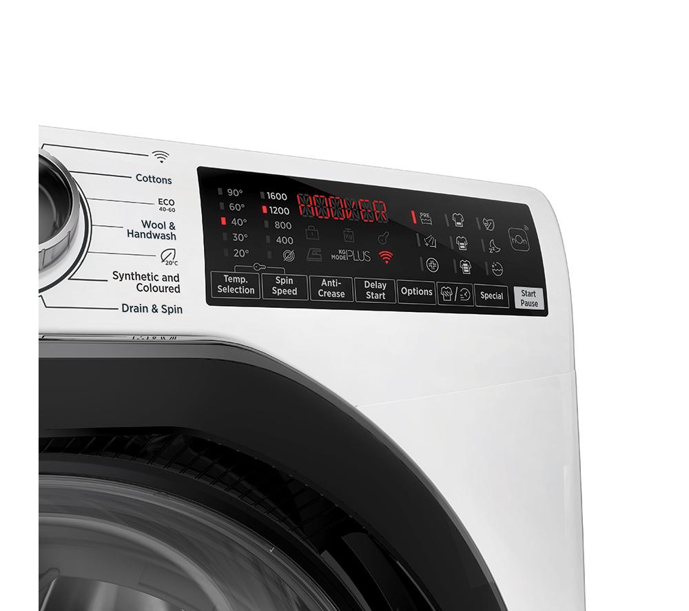 HOOVER H-Wash 350 H3WPS6106TAMB6-80 WiFi-enabled 10kg 1600rpm Washing Machine - White image number 3 of 11
