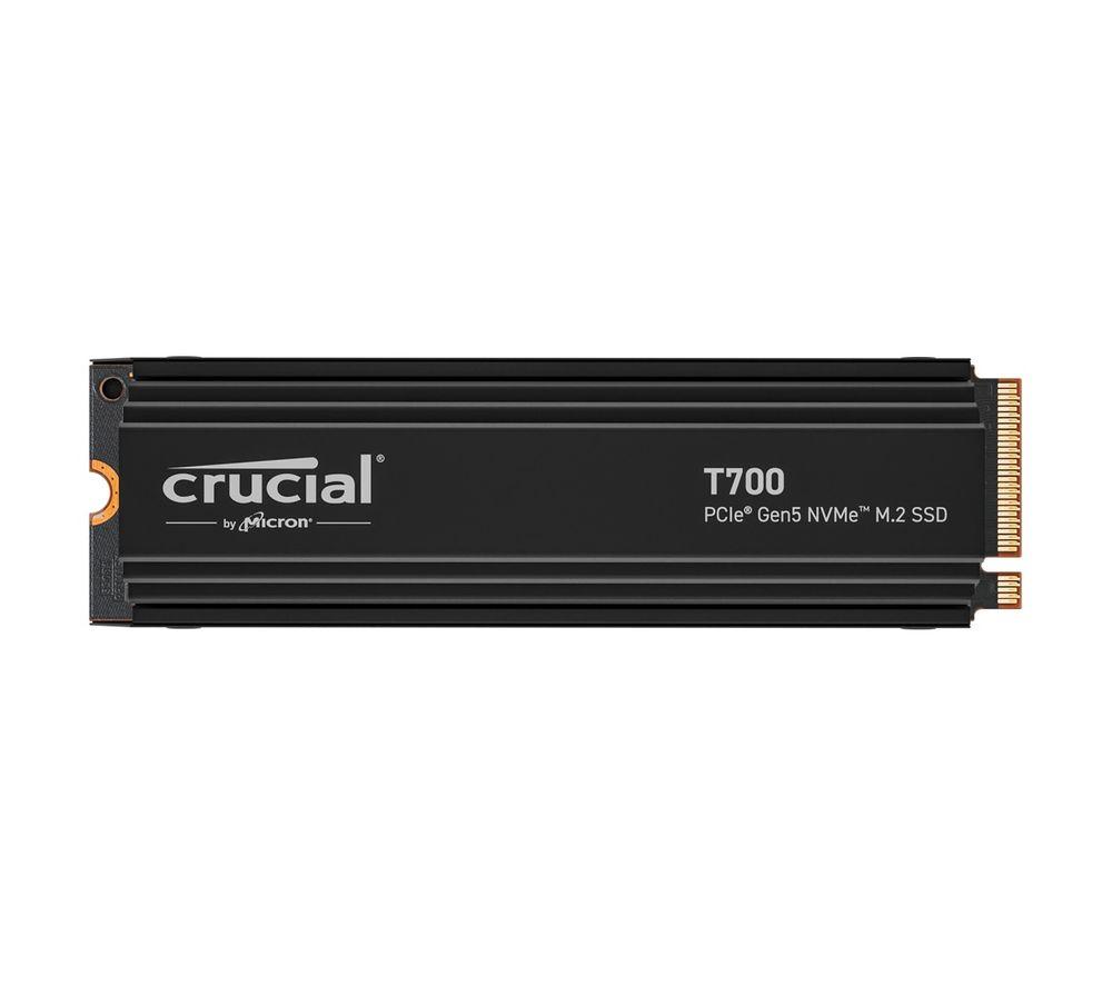 Crucial T700 2TB SSD PCIe Gen5 NVMe M.2 Internal Gaming SSD with Premium Heatsink, Up to 12,400MB/s, Microsoft DirectStorage, PCIe 4.0 Backwards Compatible, Solid State Drive - CT2000T700SSD5