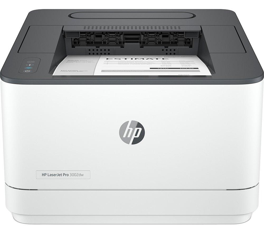 HP LaserJet Pro 3002DW Monochrome Wireless Laser Printer, White