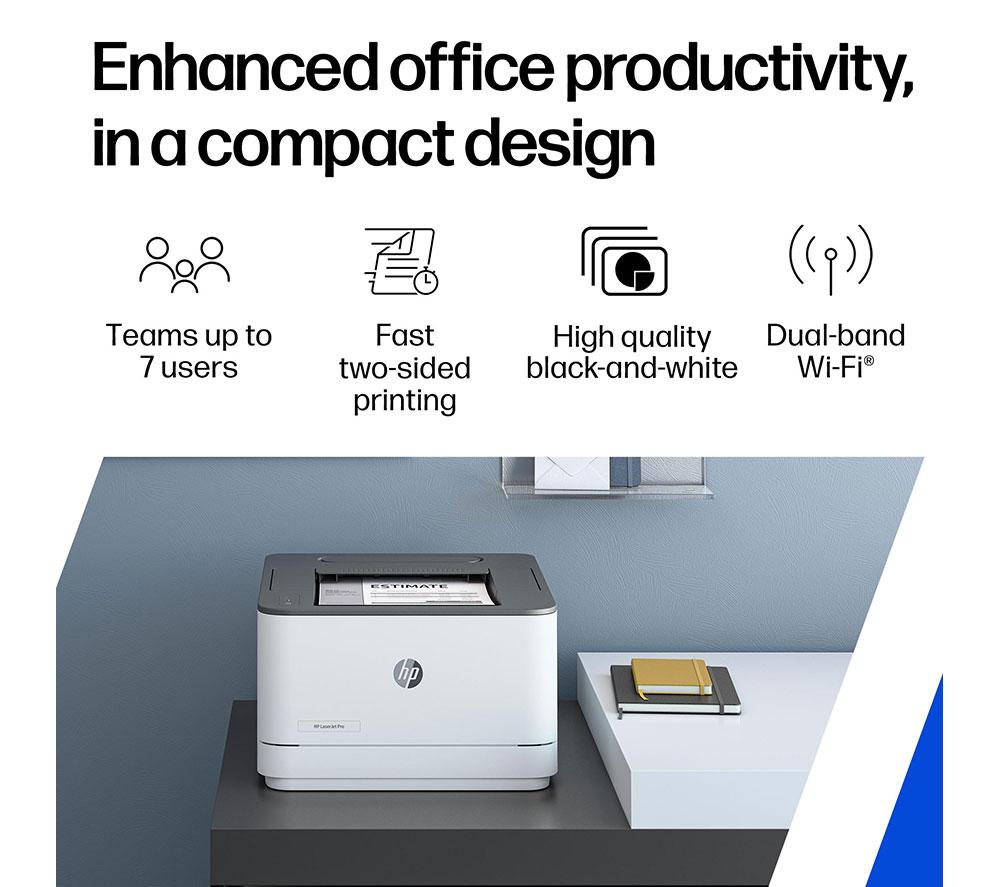 HP LaserJet Pro 3002DW Monochrome Wireless Laser Printer image number 3 of 18